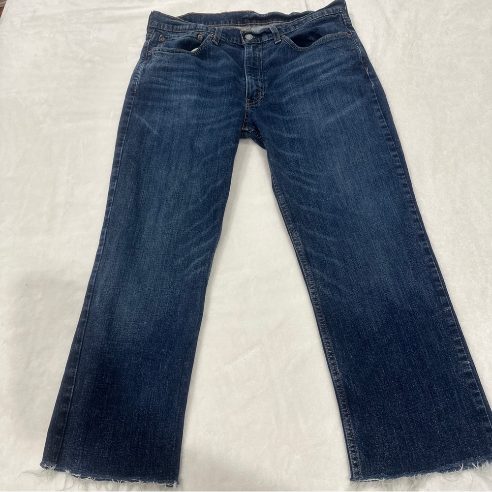 Levis 514 Size 34x25 unisex Dark Denim Jeans Straight “alter” stretch